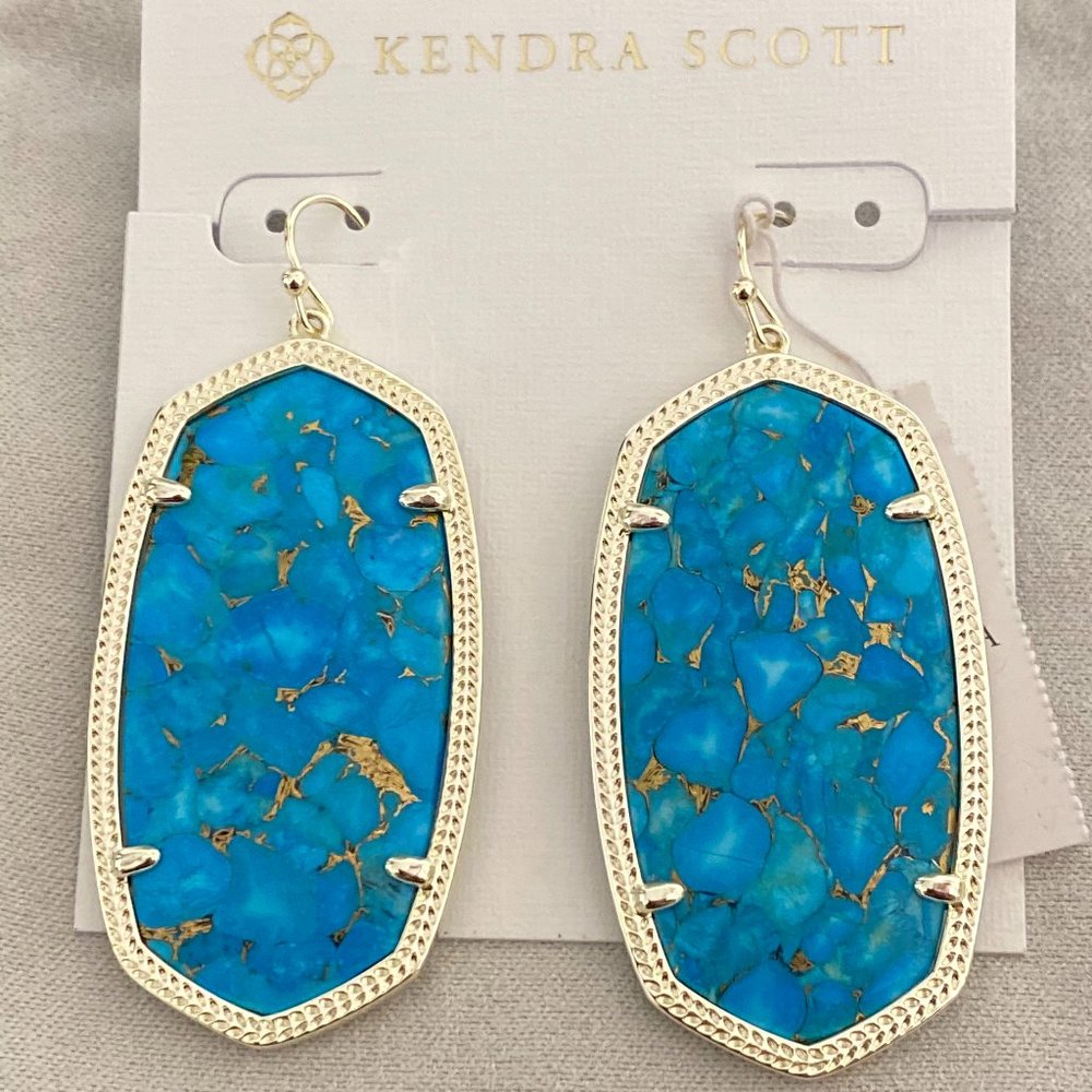 Kendra Scott Turquoise & Bronze Veined Danielle's